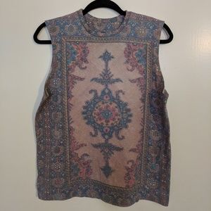 Urban Outfitters Washes Cutoff Muscle Print Tee